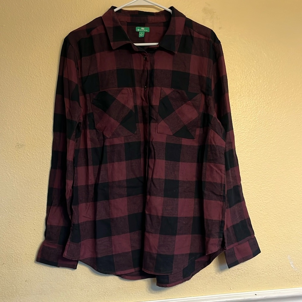 Dip flannel button up